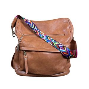 Unbranded Faux Leather Removable Hand Strap Boho Backpack Bag EUC OS